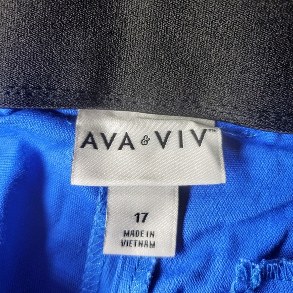NWT Ava & Viv Blue High Rise Ankle Pant Size 17 - Picture 6 of 16